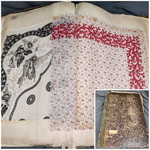 Rare Antique 1880s Bandana Textile Sample Book