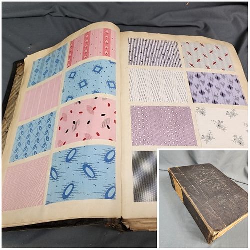 Rare Antique 1895 Textile Sample Book