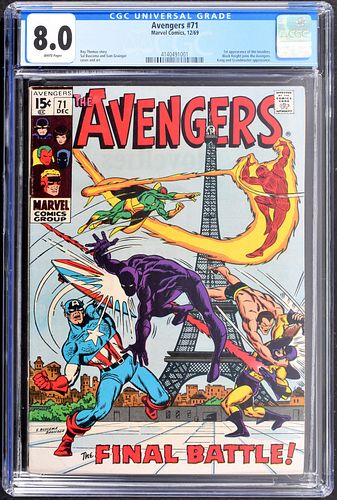 Marvel Comics THE AVENGERS #71, CGC Certified 8.0