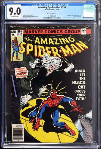 Marvel Comics THE AMAZING SPIDER-MAN #194 Newsstand Edition, CGC 9.0