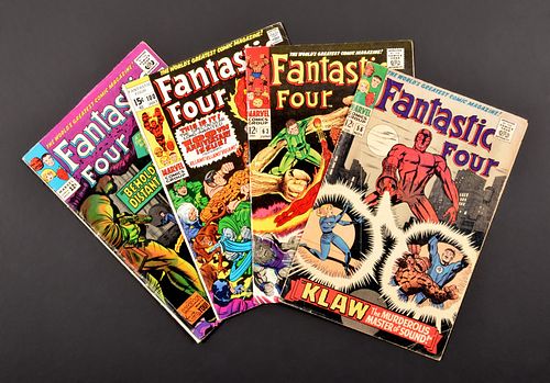 4 Marvel Comics, THE FANTASTIC FOUR #37, #56, #63 & #100