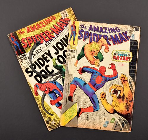 2 Marvel Comics, THE AMAZING SPIDER-MAN #56 & #57
