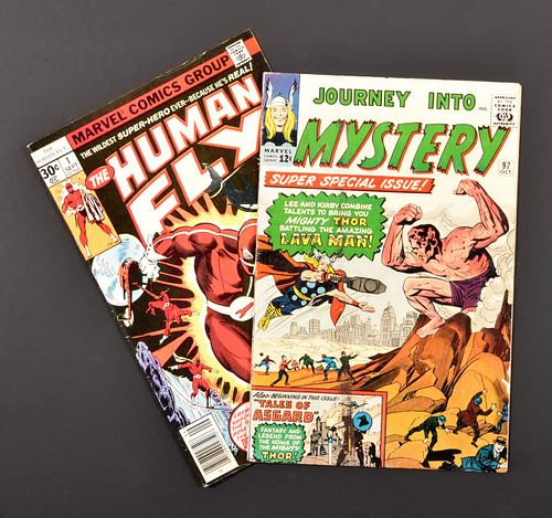 2 Marvel Comics, THE HUMAN FLY #1 & JOURNEY INTO MYSTERY #97