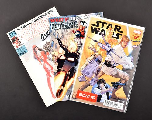 3 Marvel Comics, ELEKTRA #1, HERO INITIATIVE #1, & STAR WARS (DYNAMIC FORCES, INC. SPECIAL EDITION, COA) #1