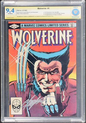 Marvel Comics WOLVERINE LIMITED SERIES #1, CBCS 9.4, Signed