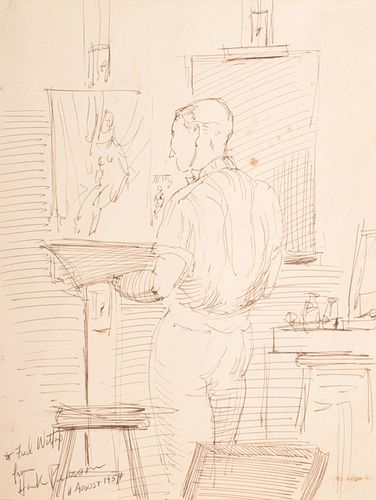 Hank Peterson Drawing, Inscribed to Freddy Wittop