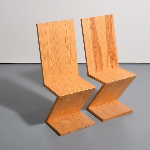 2 Side Chairs, Manner of Gerrit Rietveld