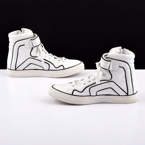 Pierre Hardy Men's Leather High-Top Sneakers