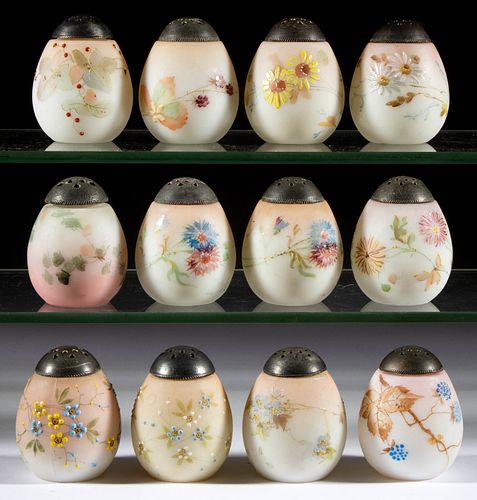MT. WASHINGTON DECORATED EGG SALT AND PEPPER SHAKERS, LOT OF 12,