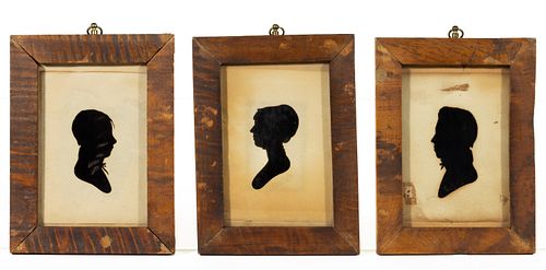 PEALE'S MUSEUM HOLLOW-CUT SILHOUETTES, LOT OF THREE