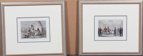 * A Pair of Ferd. Delannoy Framed Prints, Height 4 3/4 x width 7 5/8 inches.
