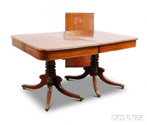 Federal Mahogany Double-pedestal Dining Table