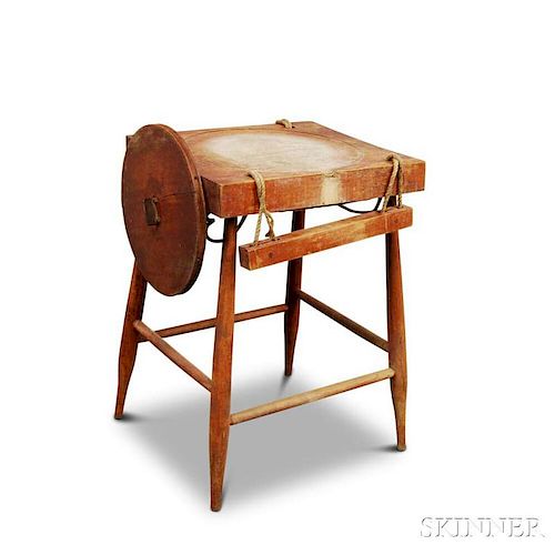 Shaker Red-stained Maple Cheese Press