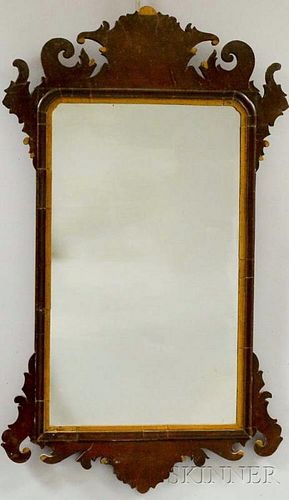 Chippendale Mahogany Scroll-frame Mirror