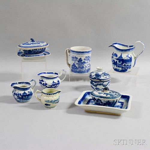 Ten Canton Export Porcelain Table Items