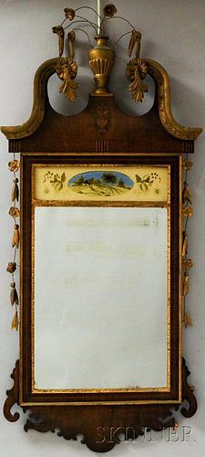Federal-style Inlaid Mahogany Mirror