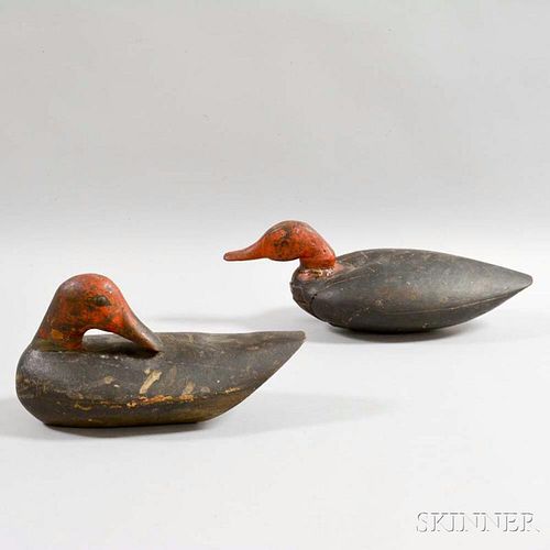 Pair of Carved and Painted Duck Decoys