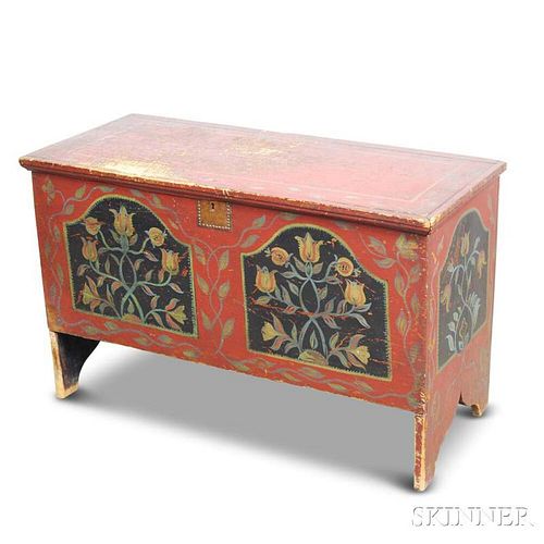 Paint-decorated Six-board Chest