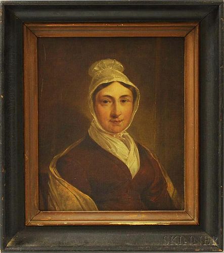 American School, 19th Century       Portrait of a Quaker Woman.