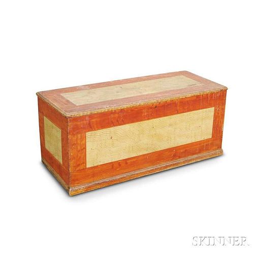 Grain-painted Pine Six-board Chest
