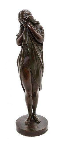 A German Bronze Figure, AFTER FRIEDRICH SCHIERHOLZ, Height 14 1/4 inches.