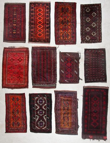 12 Old Afghan Beluch Small Rugs