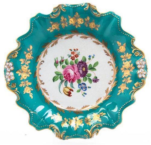 An English Porcelain Plate, Diameter 9 1/8 inches.