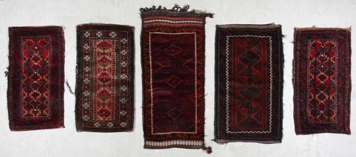 5 Semi-Antique Afghan Beluch Rugs