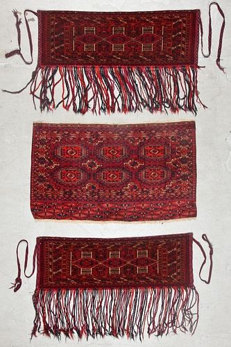 3 Antique Turkmen Trappings