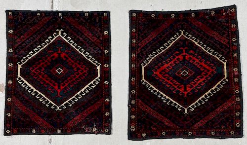 2 Large Old Afghan Beluch Pillow Covers