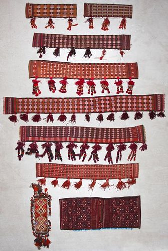 9 Old Central Asian Trappings/Hangings