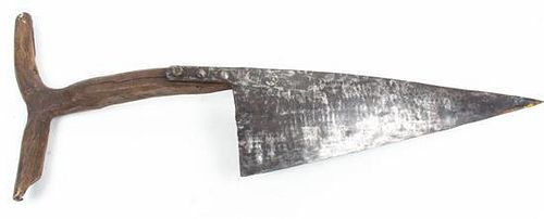 A Primitive Steel Implement, Length 37 inches.