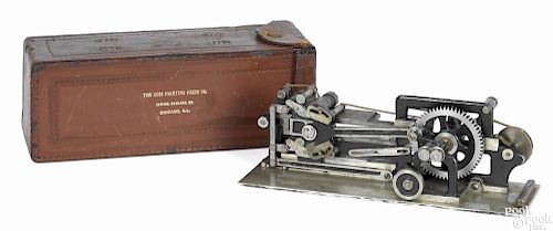 Salesman sample printing press model of a Goss Cox-O-Type ''flat bed'' press