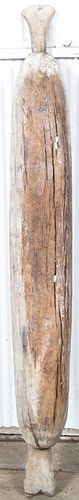 A Carved Wood Element, Length 56 inches.