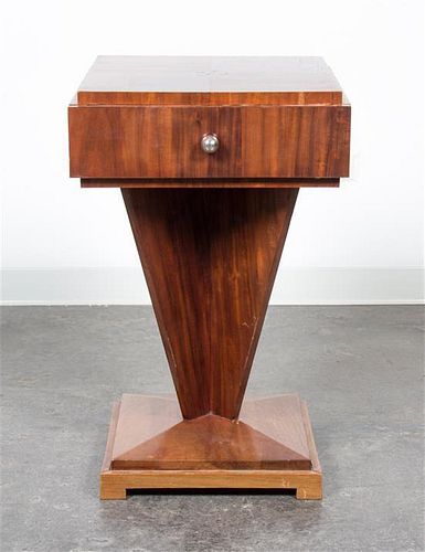 * A Midcentury Side Table, Height 30 x width 18 1/2 x depth 18 1/2 inches.
