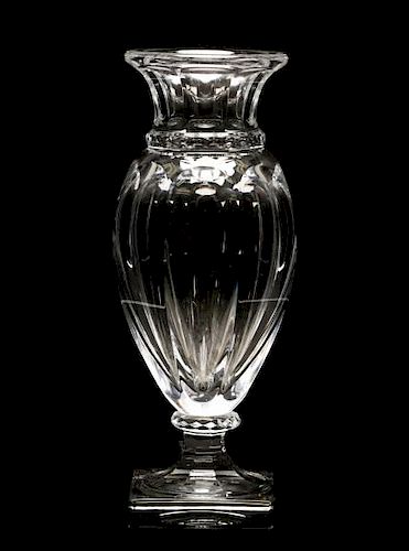 Baccarat Footed Urn Form Crystal Vase
