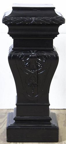 * A Painted Neoclassical Pedestal, Height 34 1/4 inches.