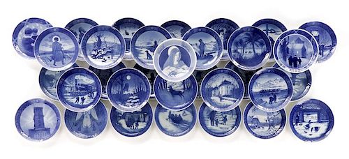Collection of 32 Royal Copenhagen Christmas Plates
