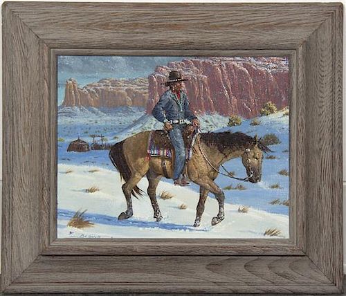 * Robert Becenti, (American/Mexican, 1949-2001), Rider on Horseback