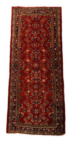 Hand Woven Persian Mahal Area Rug 3' 8" x 9' 9"