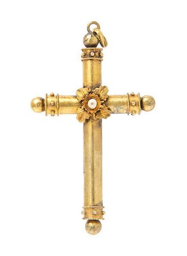 A Cross Pendant, Circa 1880, 2.30 dwts.