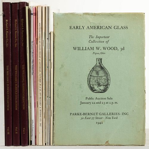 ASSORTED GLASS REFERENCE VOLUMES / AUCTION CATALOGUES, LOT OF 15, 