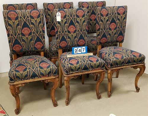 SET 6 UPHOLS DINING CHAIRS