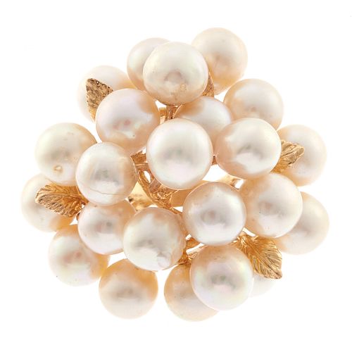 Cultured Pearl, 14k Yellow Gold Ring