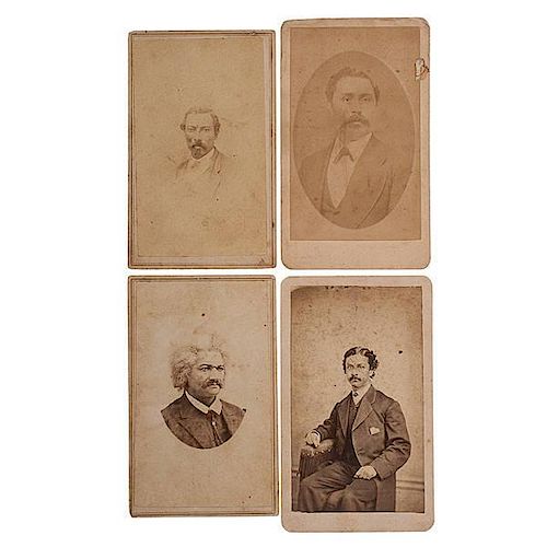 Reconstruction-Era CDV Album of African American Leaders, Including Autographed View of Frederick Douglass by J.P. Ball 