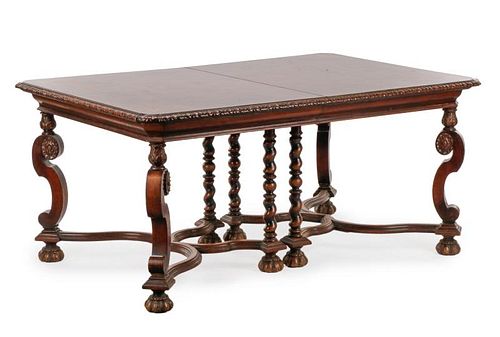 Marquetry Inlaid Dining Table, Hampton Shops