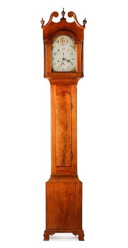 Luman Watson Cincinnati Tall Case Clock, 19th C.