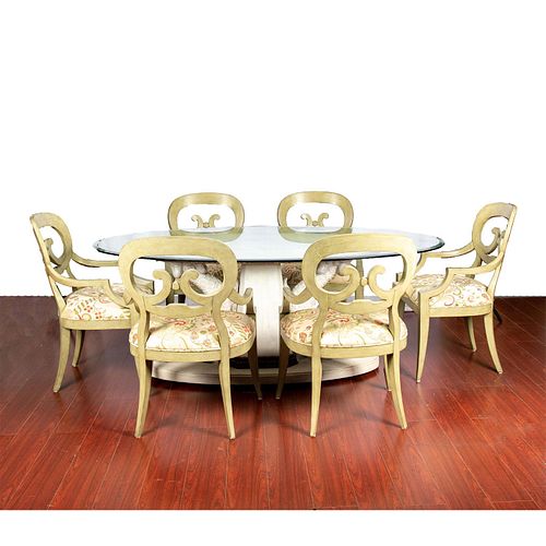Elegant Vintage Dining Room Table Set For 6