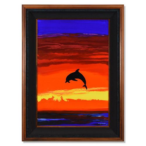 Wyland, "Sacred Sea" Framed Original Acrylic Painting on Board, Hand Signed with Letter of Authenticity.