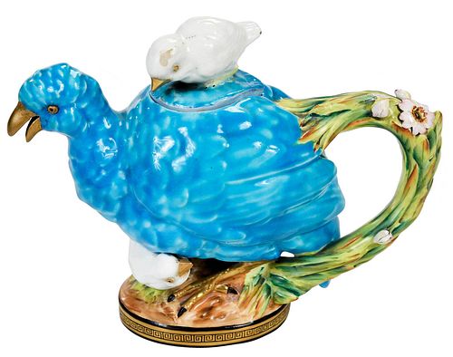 British Porcelain Blue Bird Teapot